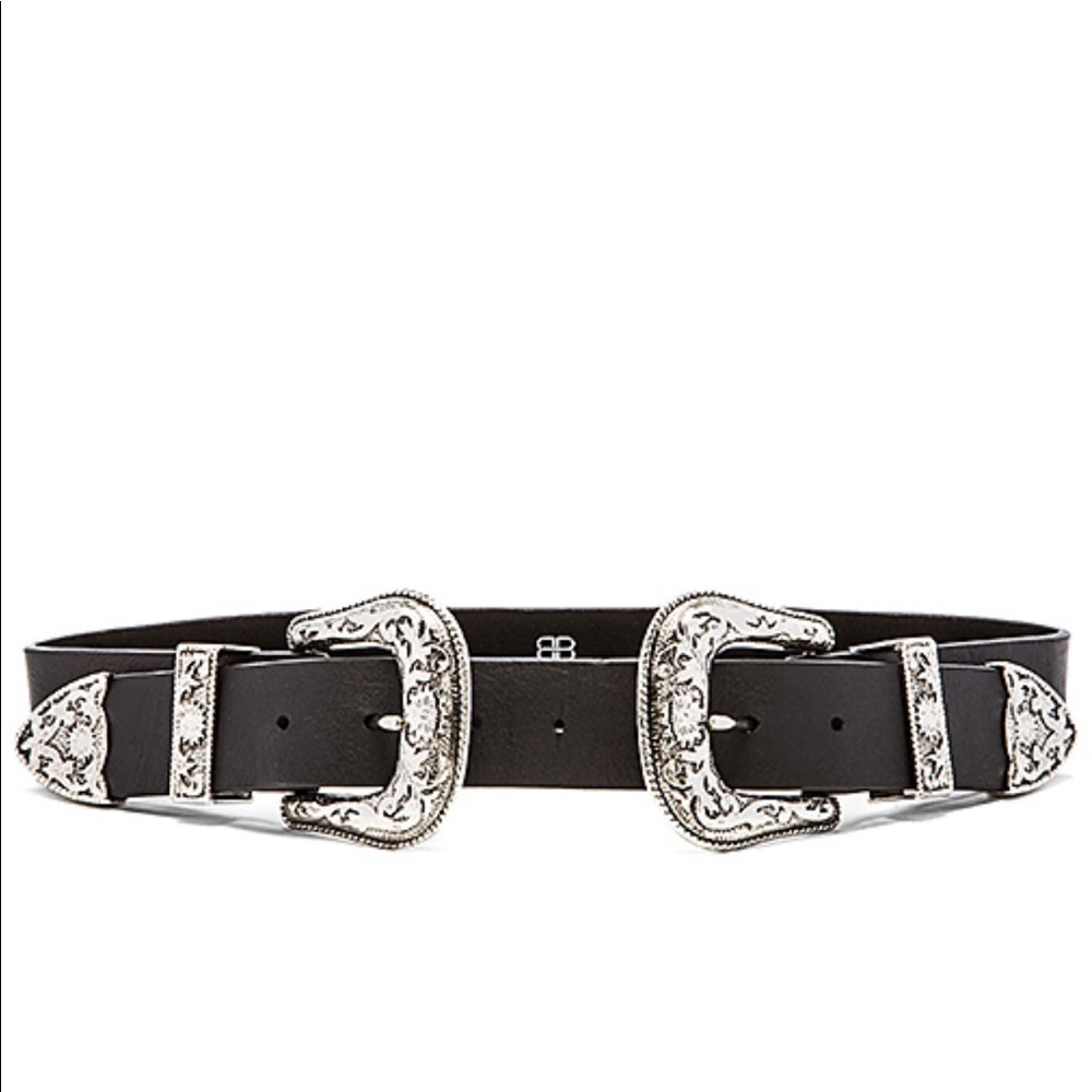 B-low the Belt - Black Leather Belt Sz. Small